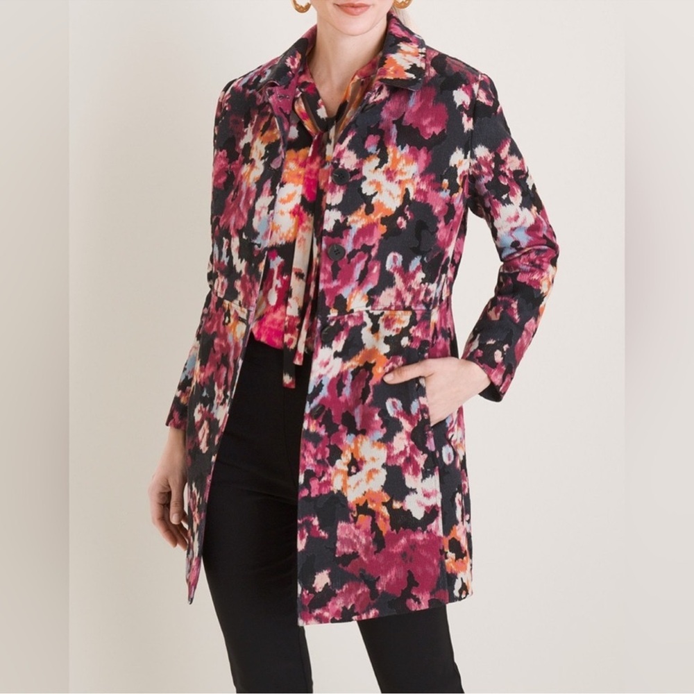 Chico's | Modern Topper lkat Floral Jacket
